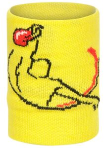 Żółta frotka z logo